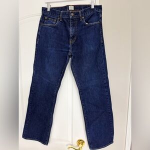 J. Crew Men's Dark Blue Straight Jeans
